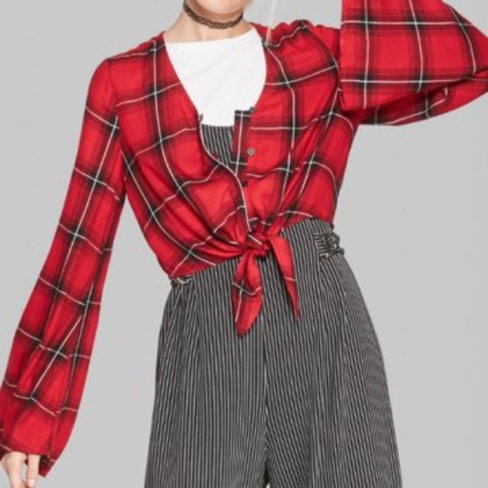 Wild fable checkered crop top